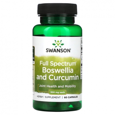  Swanson Full Spectrum Boswellia + Curcumin 60 